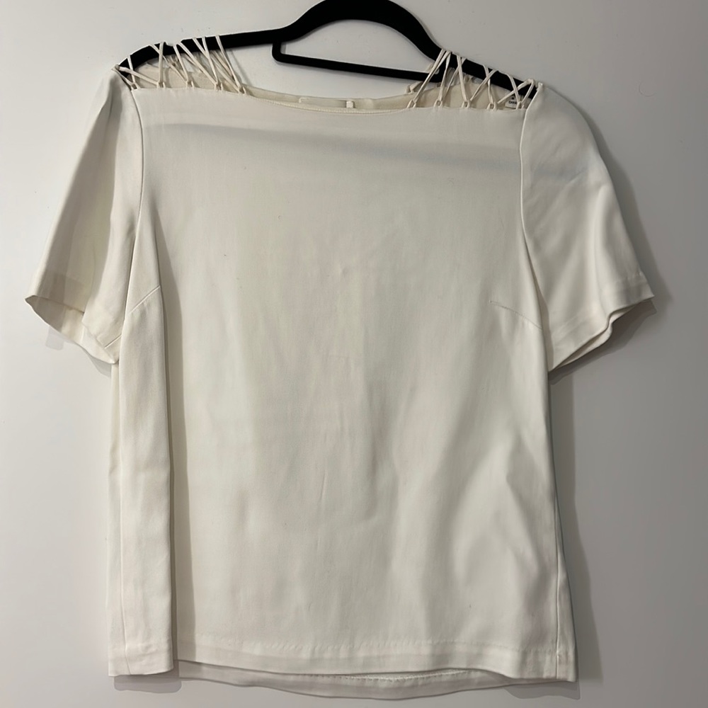 A.L.C White 100% Silk Top